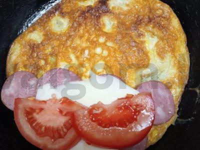 Sumuštinis su kiaušiniu, Krakovo dešra ir mocarela Žingsnis 7