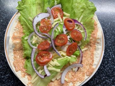 Rolas su nuggetais lavaše Žingsnis 6