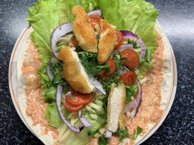 Rolas su nuggetais lavaše Žingsnis 7