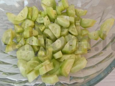 Žalias salotas su putpelių kiaušiniais Žingsnis 2