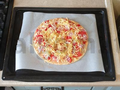 Namų pica su sūriu ir bekonu Žingsnis 7