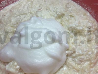 Obuolių ir varškės apkepas Žingsnis 6