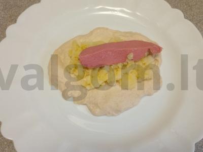 Kibinai su bulvėmis ir jautienos dešrelėmis Žingsnis 5