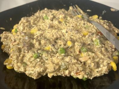 Daržovių mišinio risotto su faršu ir varškės sūriu pagrindine nuotrauka