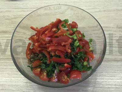 Lęšių salotos Žingsnis 5