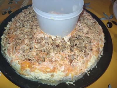 Salotas „Granatų apyrankė“ su vištiena Žingsnis 4