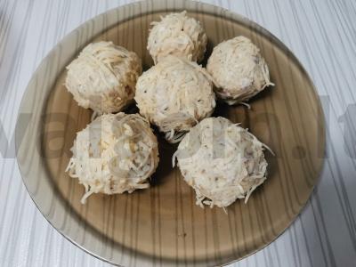 Šprotų užkandis „Kalėdų rutuliukai“ Žingsnis 5