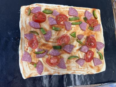 Sluoksniuotos tešlos pica- asorti Žingsnis 6