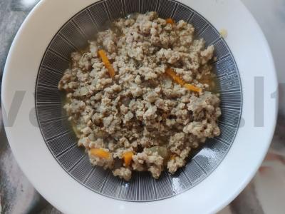 Kalakutiena su pesto padažu, morkomis ir svogūnais pagrindine nuotrauka