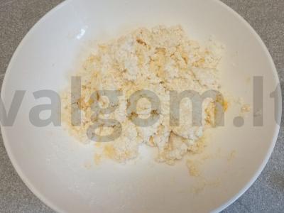 Sūrio blynai su sūdyta karamele ir anakardžiais Žingsnis 4