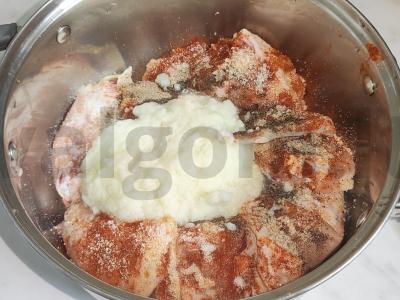 Vištienos šašlykas citrinos sulčių ir adžikos marinate Žingsnis 3