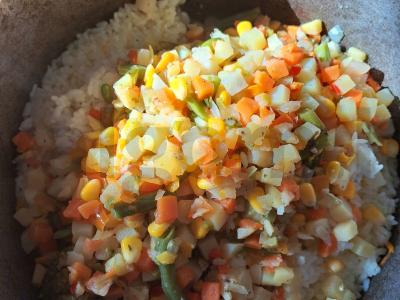 Patingėlių daržovių ir ryžių receptas Žingsnis 5