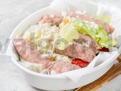 Bavarijos dešrelės su kopūstų ir grybų garnyru Žingsnis 3