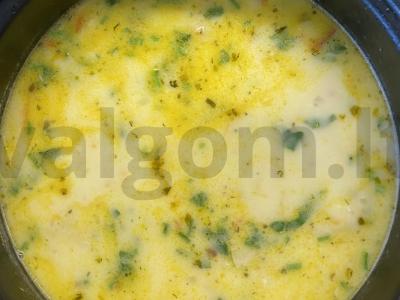 Sūris sriuba su skrudintais duoneliais Žingsnis 6