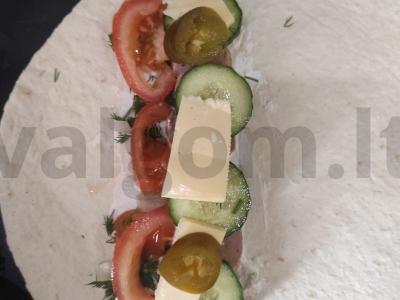 Tortilija su dešrelėmis ir jalapeño Žingsnis 3