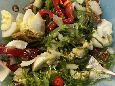 Salotos su midijomis ir jūros dumbliais Žingsnis 5