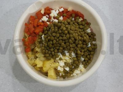 Olivjė su virta-rūkyta dešra Žingsnis 3