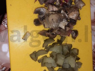 Grybų vinigretas su mašo daigais Žingsnis 3