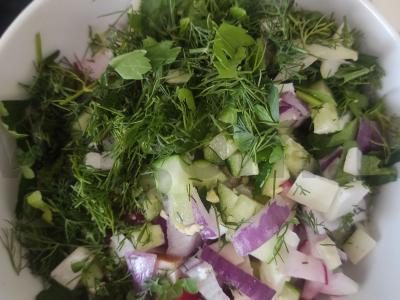 Okroška su kalakutienos kumpiu Žingsnis 1