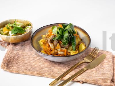 Troškinta bulvė su kalakutienos filė ir jautienos pečių pagrindine nuotrauka