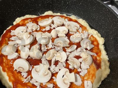 Mini pica su vištiena ir grybais Žingsnis 6