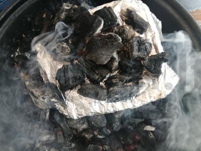 Bulvės su grybais ant anglių Žingsnis 6