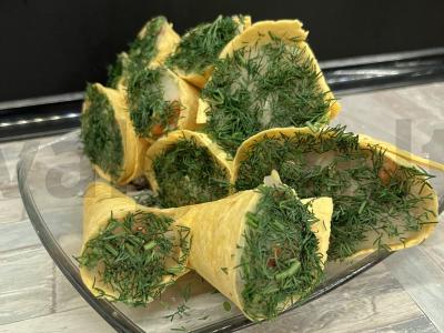 Tortilijos užkandis su marinuotais pievagrybiais pagrindine nuotrauka