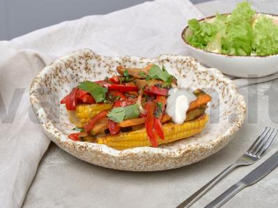 Daržovių troškinys su kalendra pagrindine nuotrauka