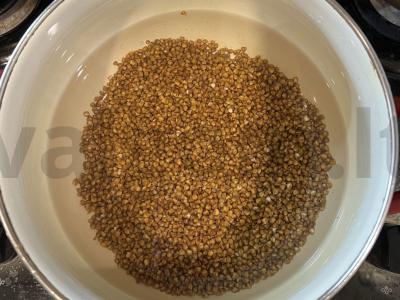 Grikių košė su kiaulienos troškiniu Žingsnis 1