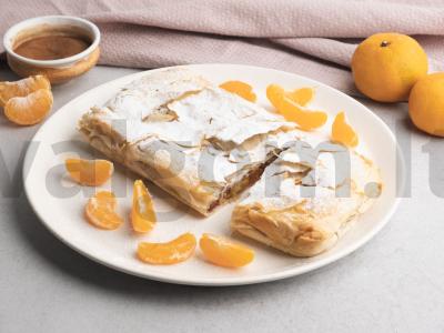 Prieskonių pyragas iš filo tešlos su mandarinais pagrindine nuotrauka