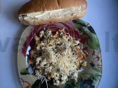 Kumpio dešrelė su kalakutiena, daržovėmis ir žolelėmis Žingsnis 6