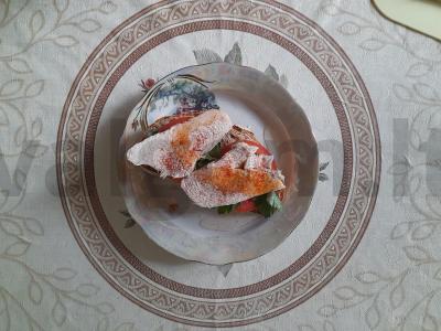 Sumuštinis su vištienos krūtinėle ir pomidorais Žingsnis 6