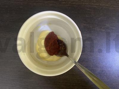 Kruasanas su kumpiu ir sūriu Žingsnis 2