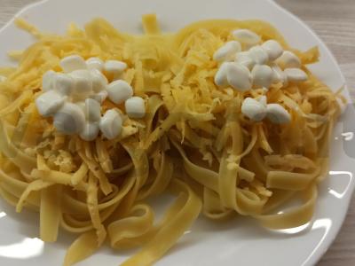 Makaronai-nestai su sūriu ir varškės sūriu Žingsnis 3