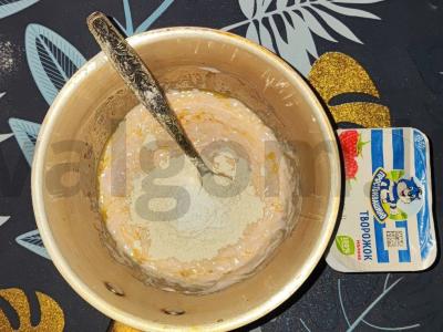 Sūrio blynai su varške „Švelnumas“ Žingsnis 3