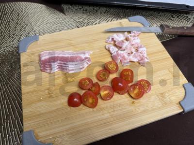 Varškės hachapuri su bekonu ir vyšniniais pomidorais Žingsnis 4