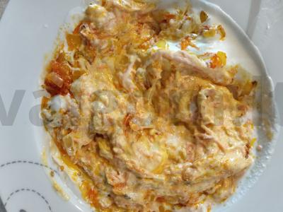 Švelnūs kepenų blynai su daržovėmis Žingsnis 7