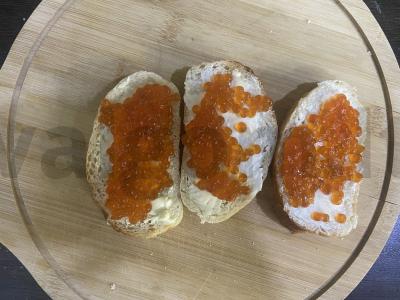 Skrebučiai su raudonąja ikra pusryčiams Žingsnis 2