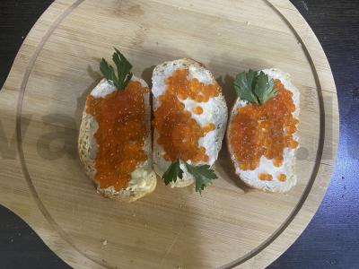 Skrebučiai su raudonąja ikra pusryčiams Žingsnis 3