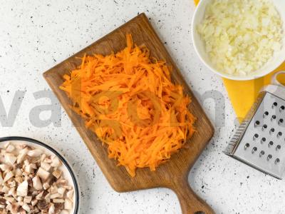 Kopūstai su ryžiais ir grybais Žingsnis 3