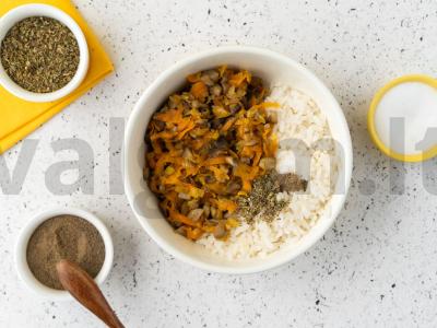 Kopūstai su ryžiais ir grybais Žingsnis 6