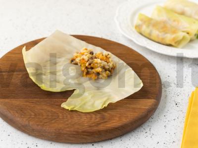 Kopūstai su ryžiais ir grybais Žingsnis 7