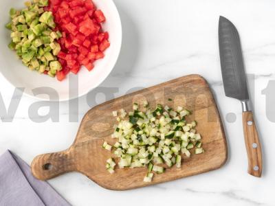 Salotas su arbūzu ir kiauliena Žingsnis 3