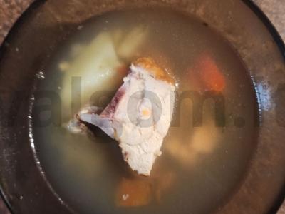 Žirnių sriuba su rūkytomis krūtinėlėmis Žingsnis 6