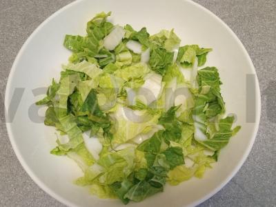 Daržovių salotos su apelsinų padažu Žingsnis 1