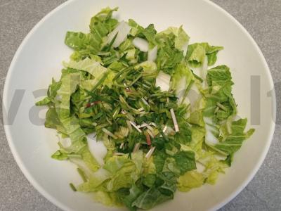 Daržovių salotos su apelsinų padažu Žingsnis 2