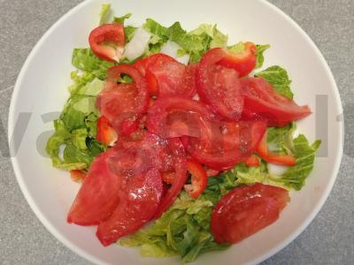 Daržovių salotos su apelsinų padažu Žingsnis 4