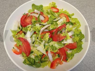 Daržovių salotos su apelsinų padažu Žingsnis 7