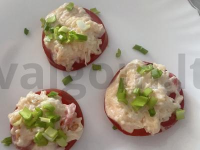 Užkandis „Kepti pomidorai“ keptuvėje Žingsnis 9