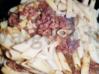 Greitas vakarienė „Makaronai su troškiniu“ Žingsnis 6